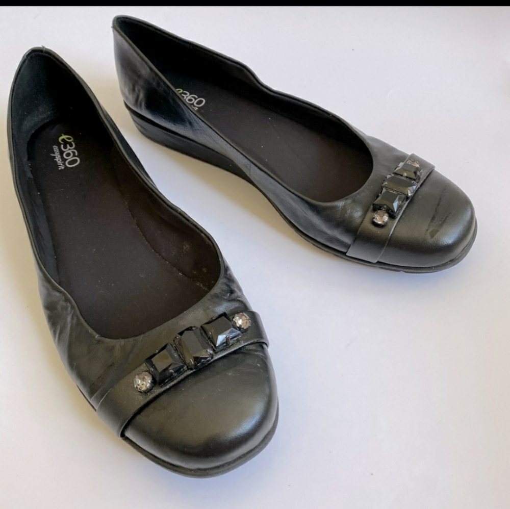 9 EASY SPIRIT E360 ballet flats shoes bejeweled